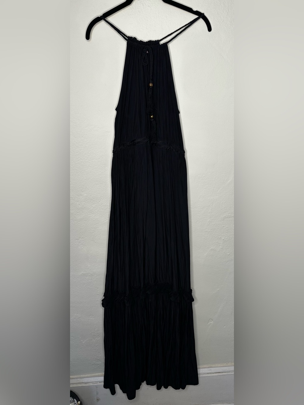 Calypso St. Barth Pleated Maxi Dress Swim Coverup